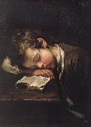 Jean Baptiste Greuze la petit paresseux Norge oil painting reproduction